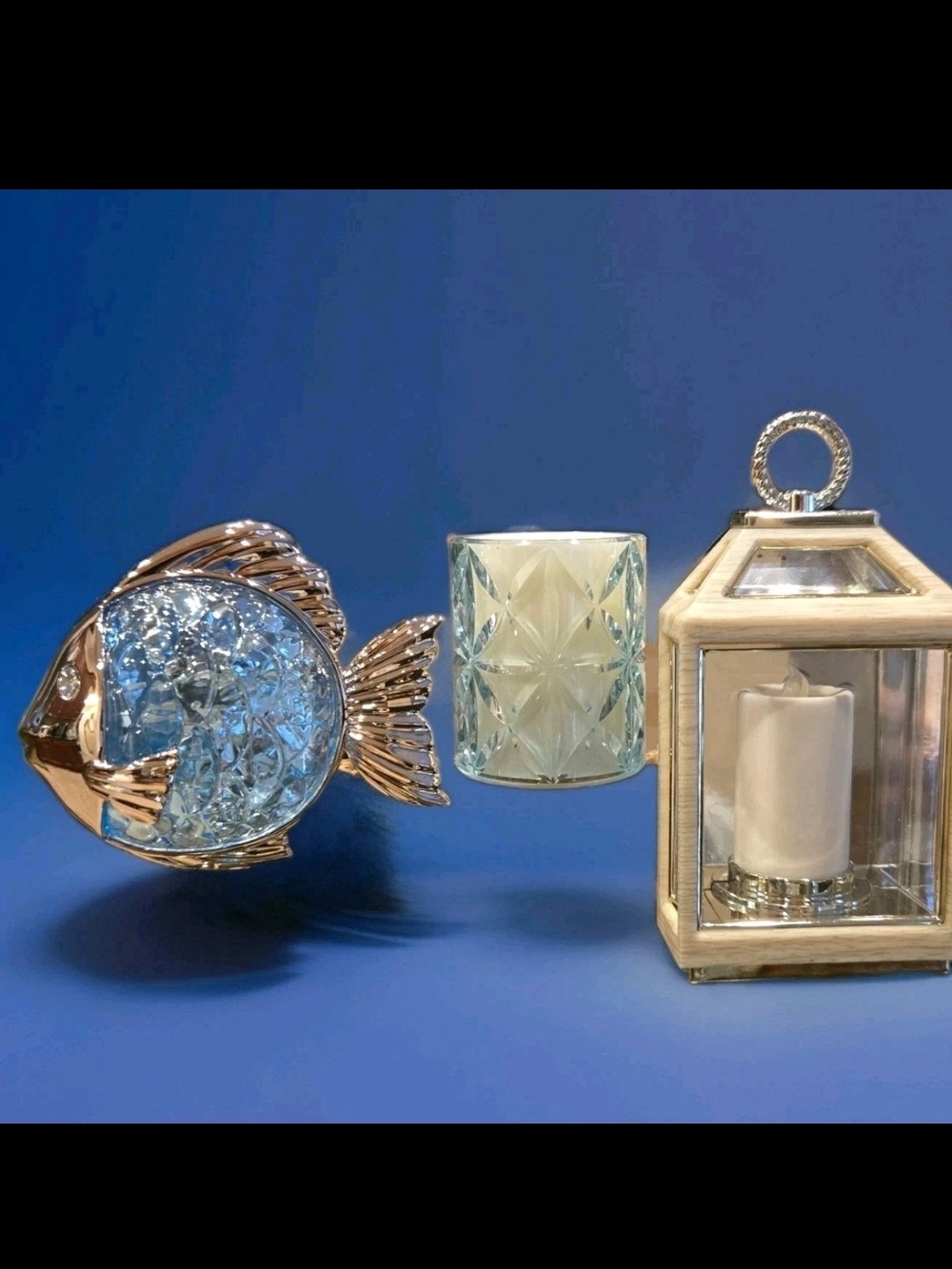 NEW Bath & Body Works Wallflower Lot of 3 - White Lantern, Fish & Blue Crystal